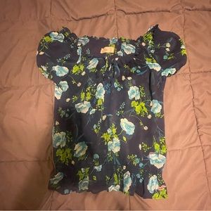 Sheer floral blouse